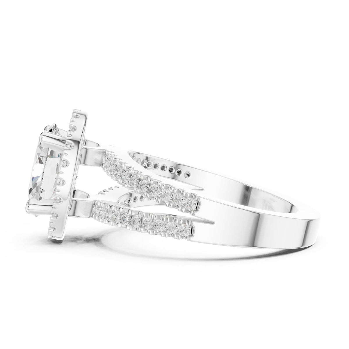 Oval Halo Lab Grown Diamond Engagement Ring