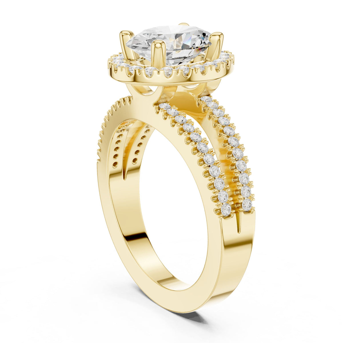 Oval Halo Lab Grown Diamond Engagement Ring