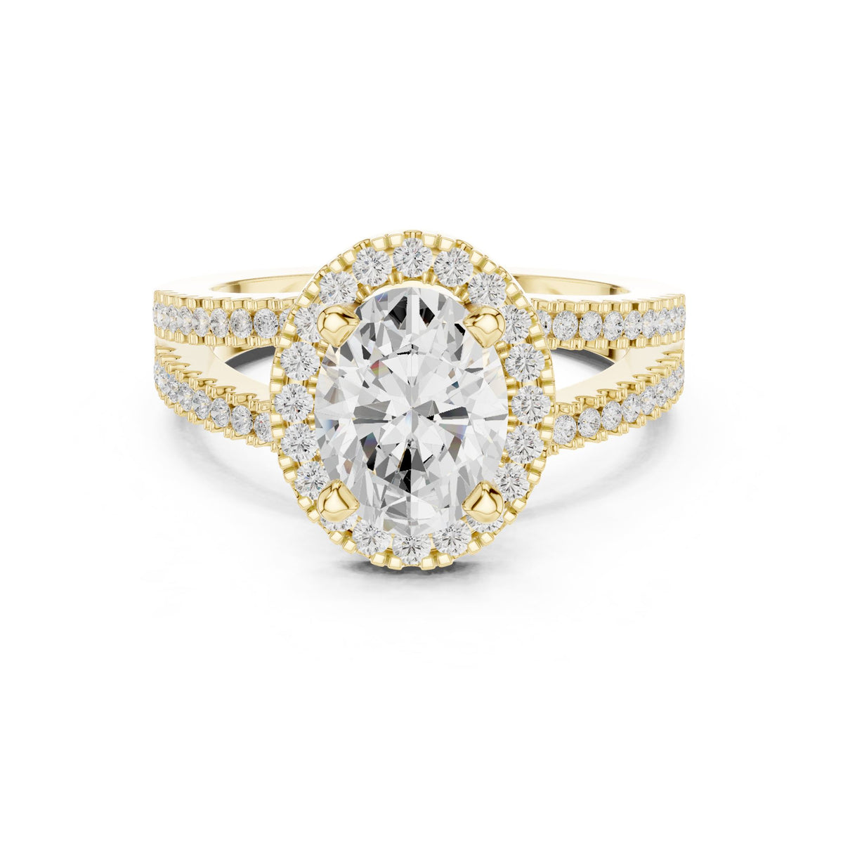 Oval Halo Lab Grown Diamond Engagement Ring
