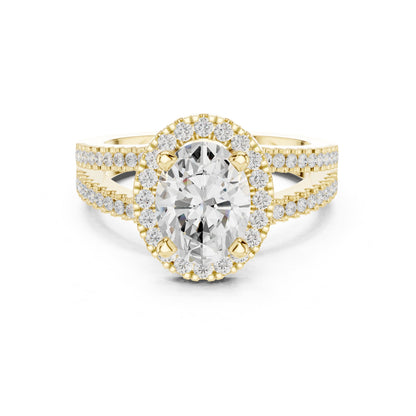 Oval Halo Lab Grown Diamond Engagement Ring
