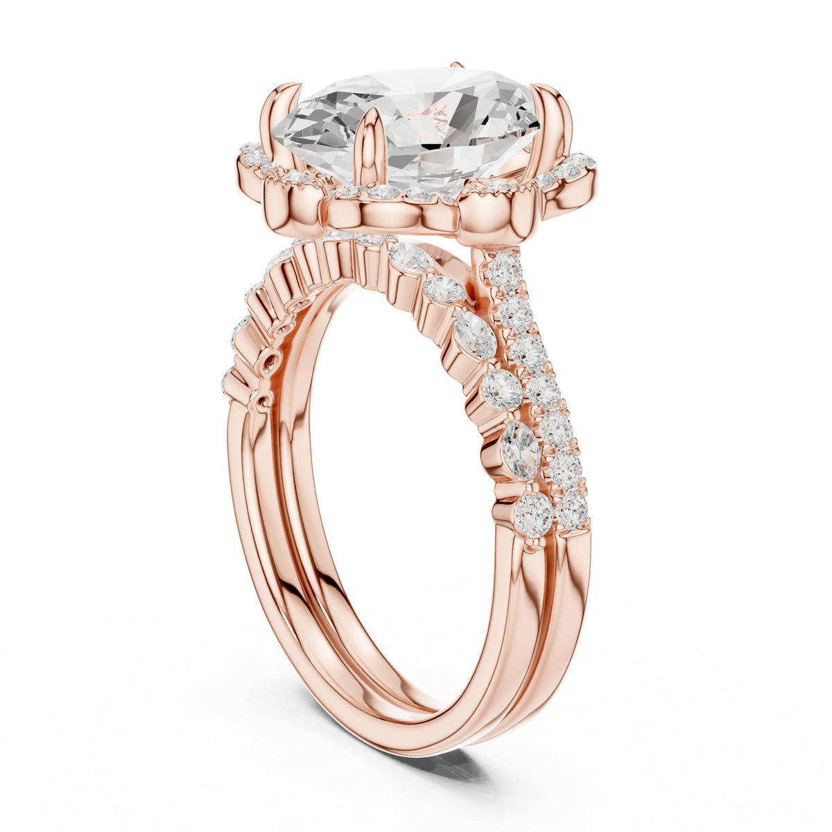 Oval Halo Lab Grown Diamond Engagement Ring
