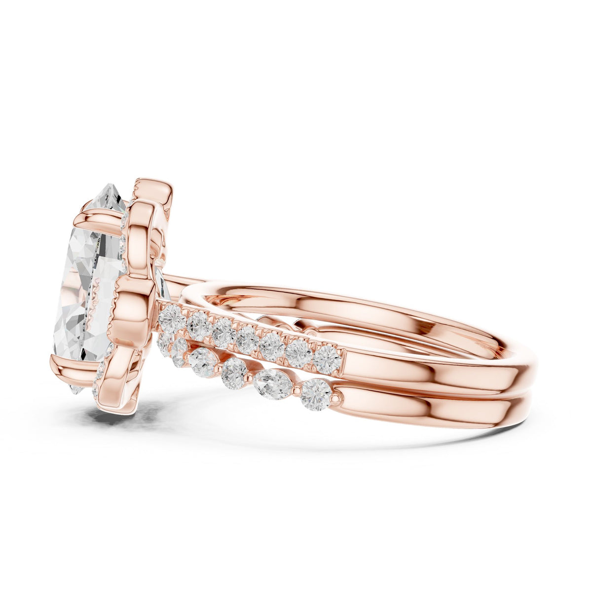 Oval Halo Lab Grown Diamond Engagement Ring