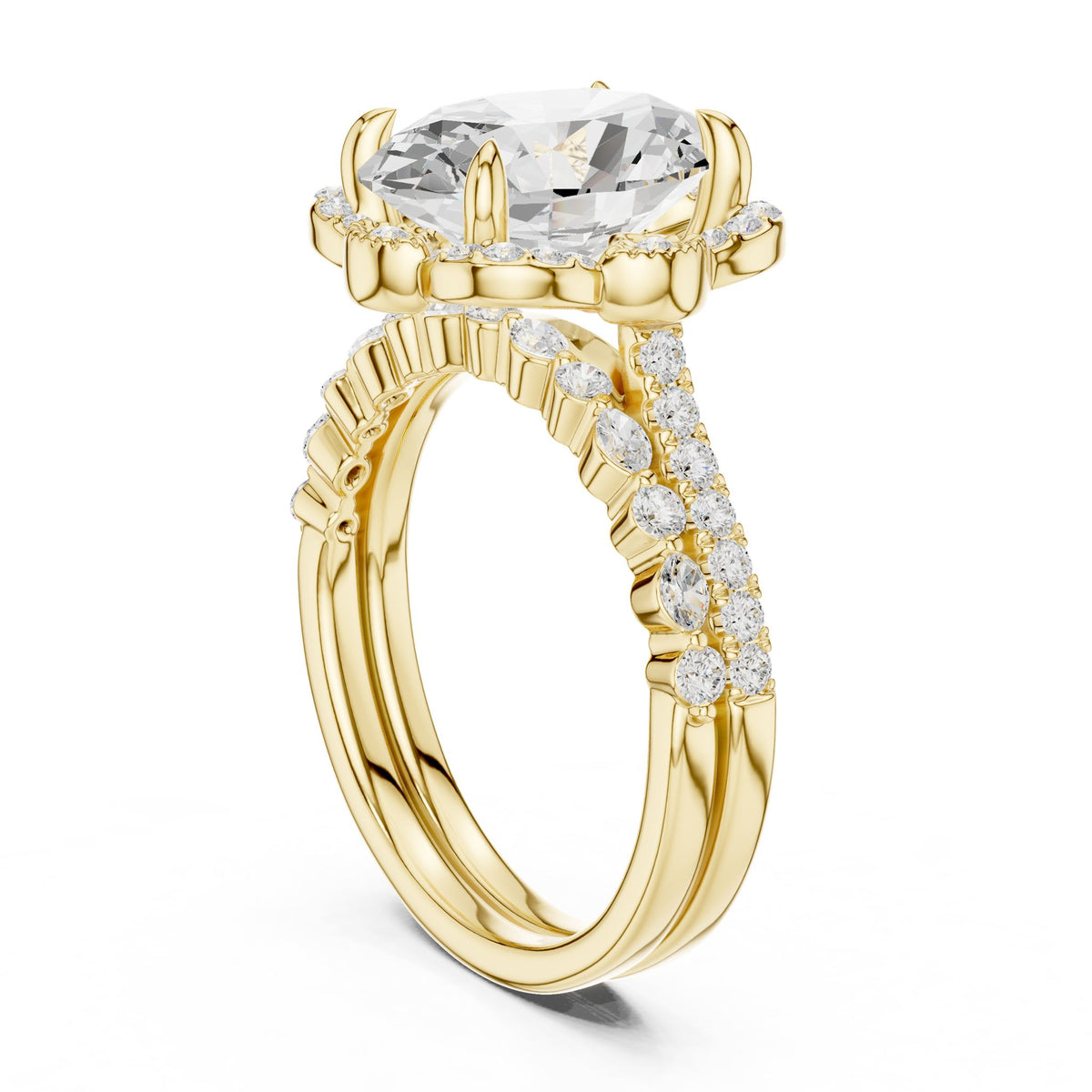 Oval Halo Lab Grown Diamond Engagement Ring