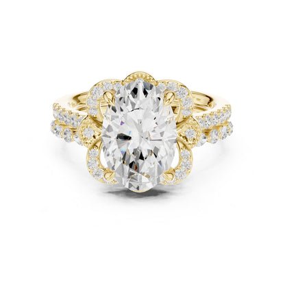 Oval Halo Lab Grown Diamond Engagement Ring