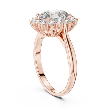 Oval Halo Lab Grown Diamond Engagement Ring