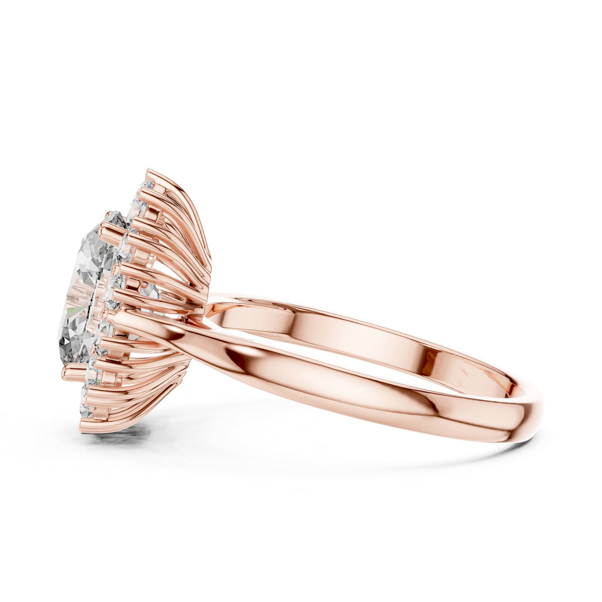 Oval Halo Lab Grown Diamond Engagement Ring
