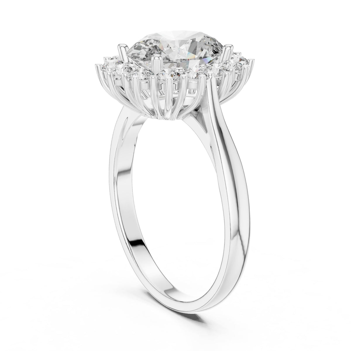 Oval Halo Lab Grown Diamond Engagement Ring