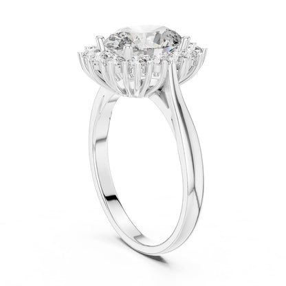 Oval Halo Lab Grown Diamond Engagement Ring