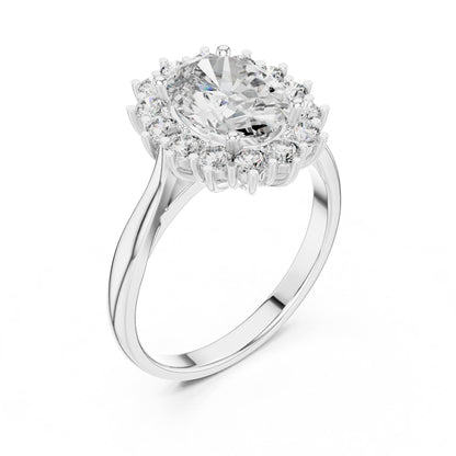 Oval Halo Lab Grown Diamond Engagement Ring