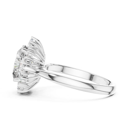 Oval Halo Lab Grown Diamond Engagement Ring