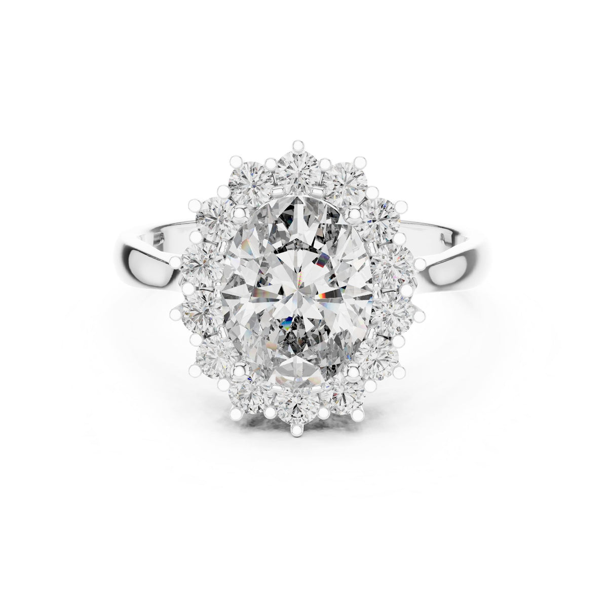 Oval Halo Lab Grown Diamond Engagement Ring