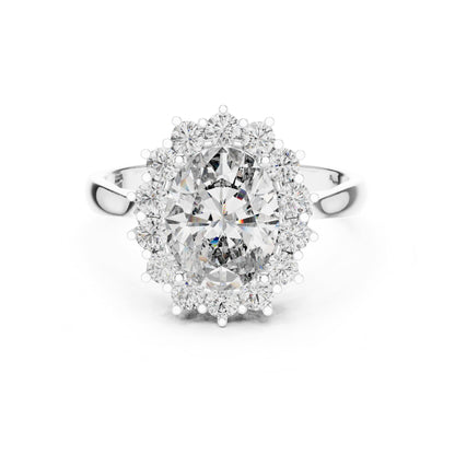 Oval Halo Lab Grown Diamond Engagement Ring