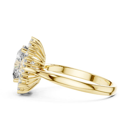 Oval Halo Lab Grown Diamond Engagement Ring