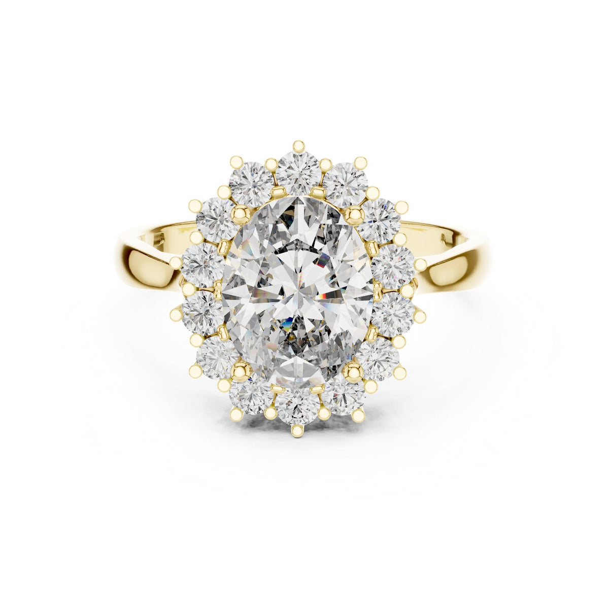 Oval Halo Lab Grown Diamond Engagement Ring