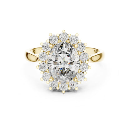 Oval Halo Lab Grown Diamond Engagement Ring