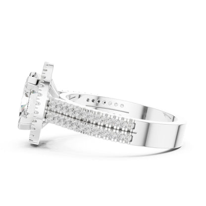 Oval Halo Lab Grown Diamond Engagement Ring