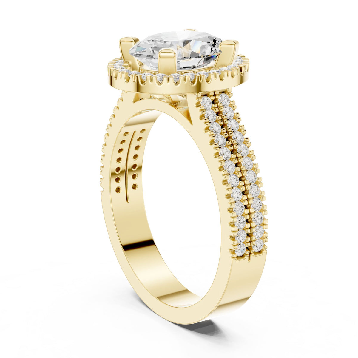 Oval Halo Lab Grown Diamond Engagement Ring
