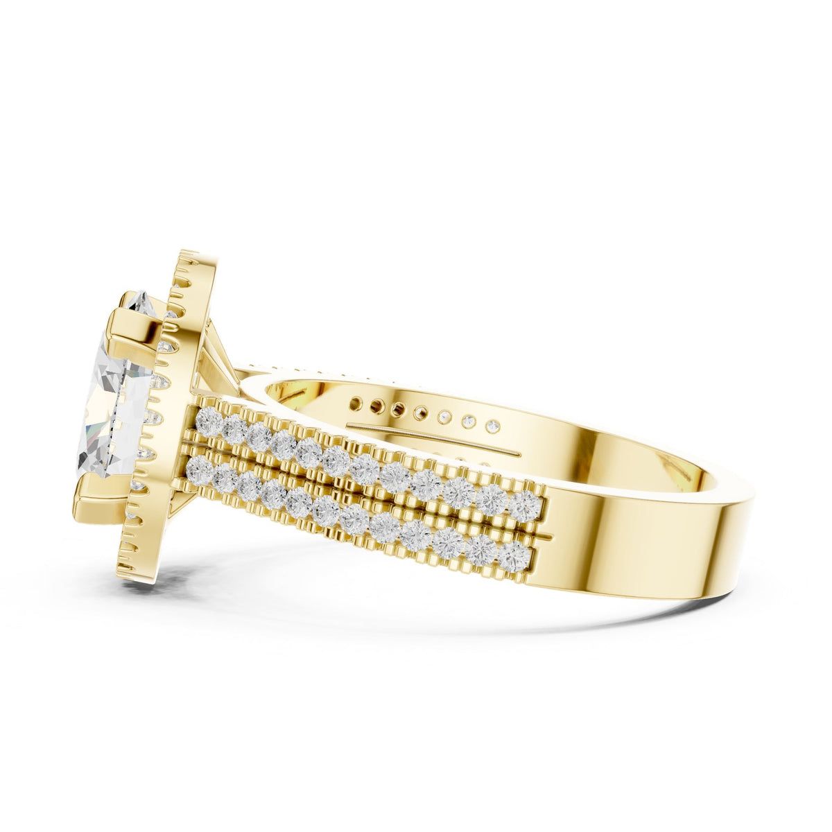 Oval Halo Lab Grown Diamond Engagement Ring