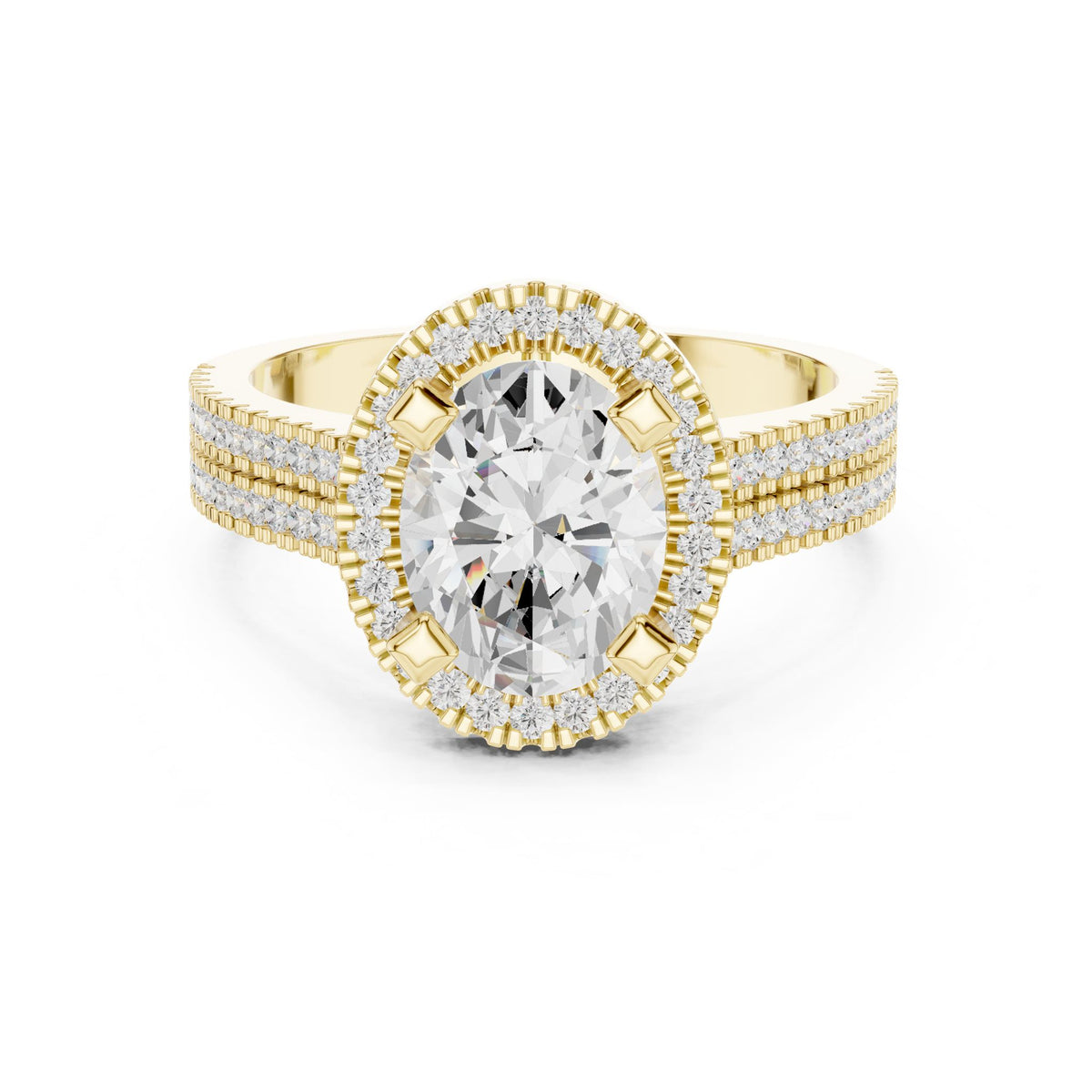 Oval Halo Lab Grown Diamond Engagement Ring