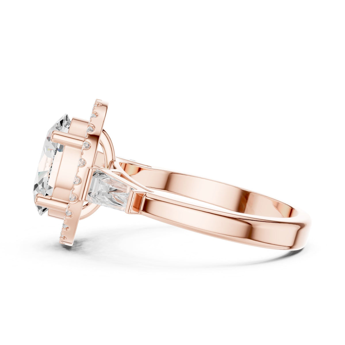 Oval Halo Lab Grown Diamond Engagement Ring