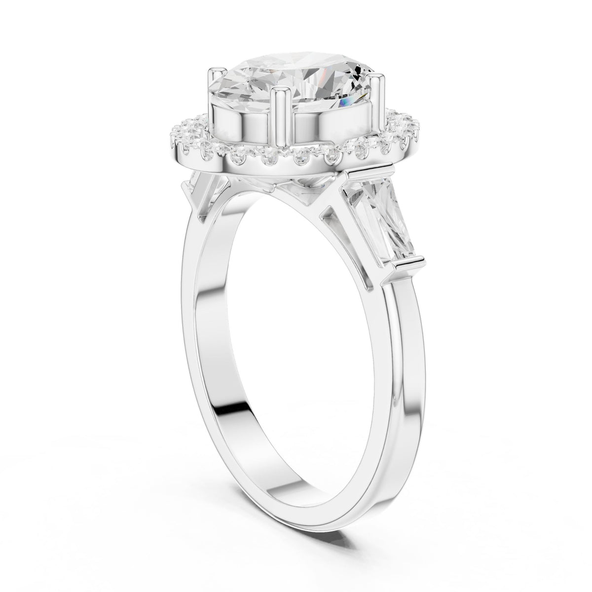 Oval Halo Lab Grown Diamond Engagement Ring