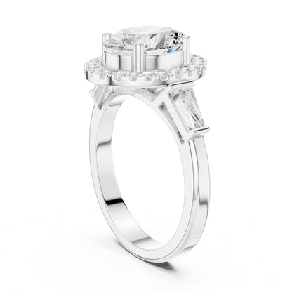 Oval Halo Lab Grown Diamond Engagement Ring