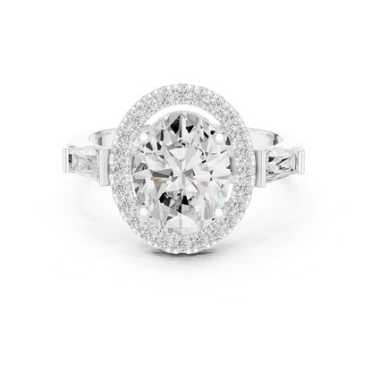 Oval Halo Lab Grown Diamond Engagement Ring
