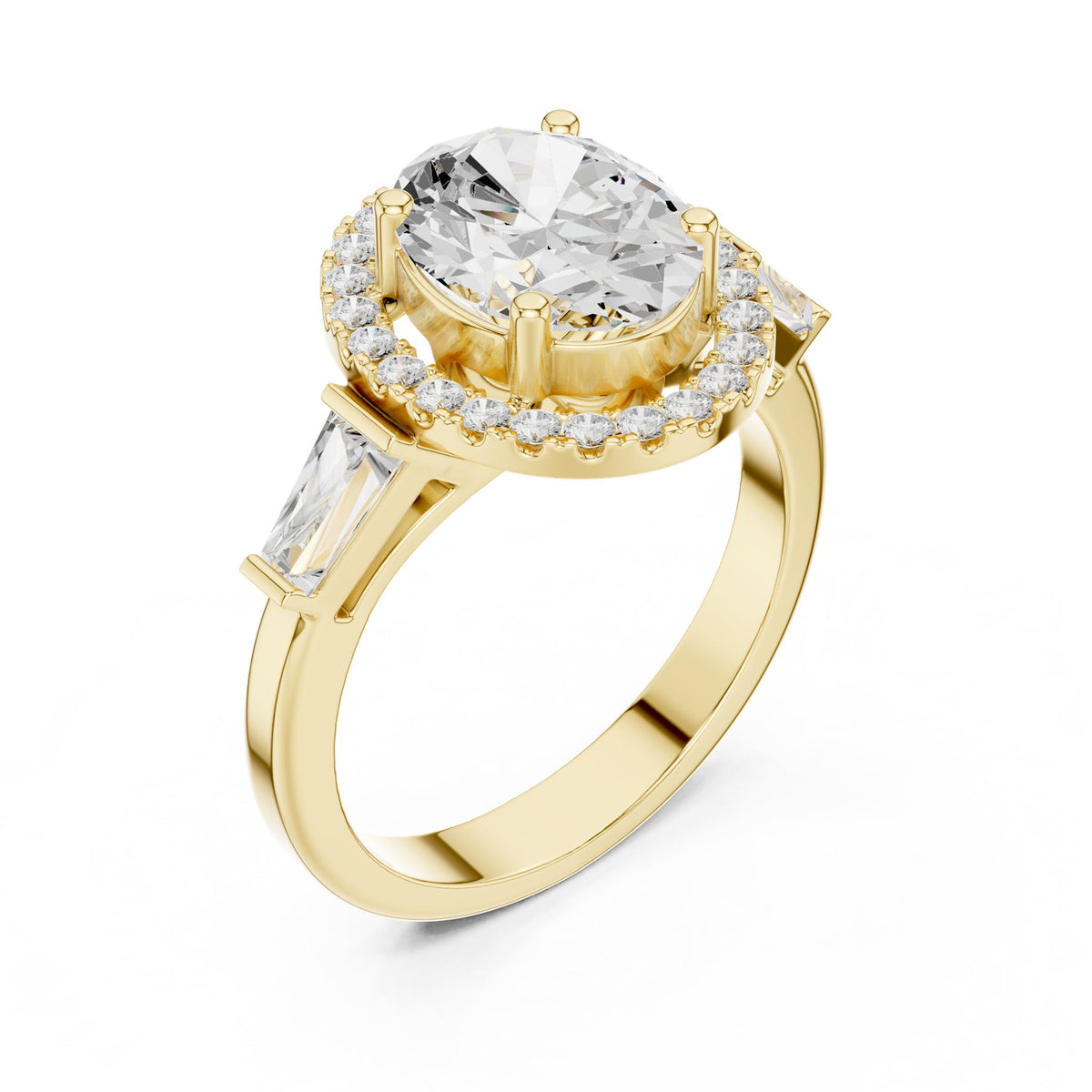 Oval Halo Lab Grown Diamond Engagement Ring