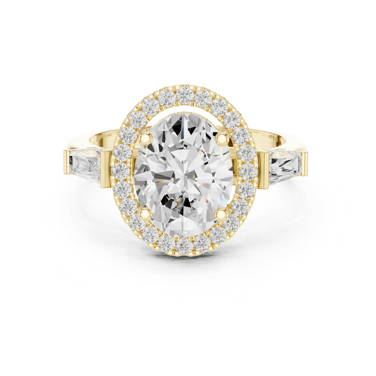 Oval Halo Lab Grown Diamond Engagement Ring