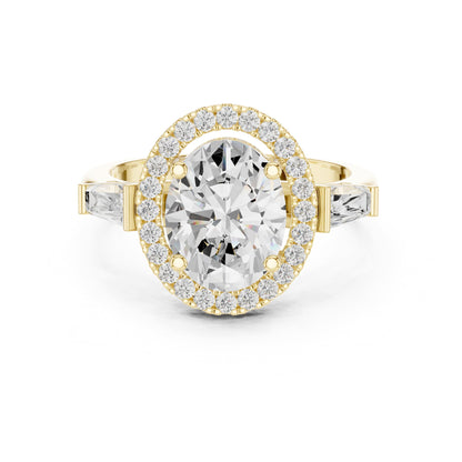 Oval Halo Lab Grown Diamond Engagement Ring