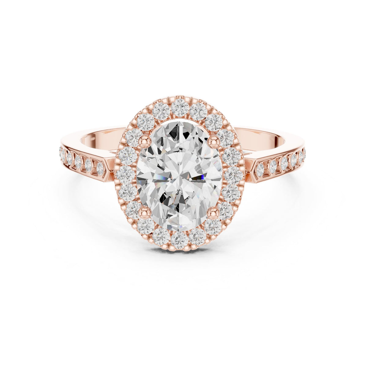 Oval Halo Lab Grown Diamond Engagement Ring