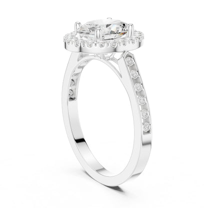 Oval Halo Lab Grown Diamond Engagement Ring