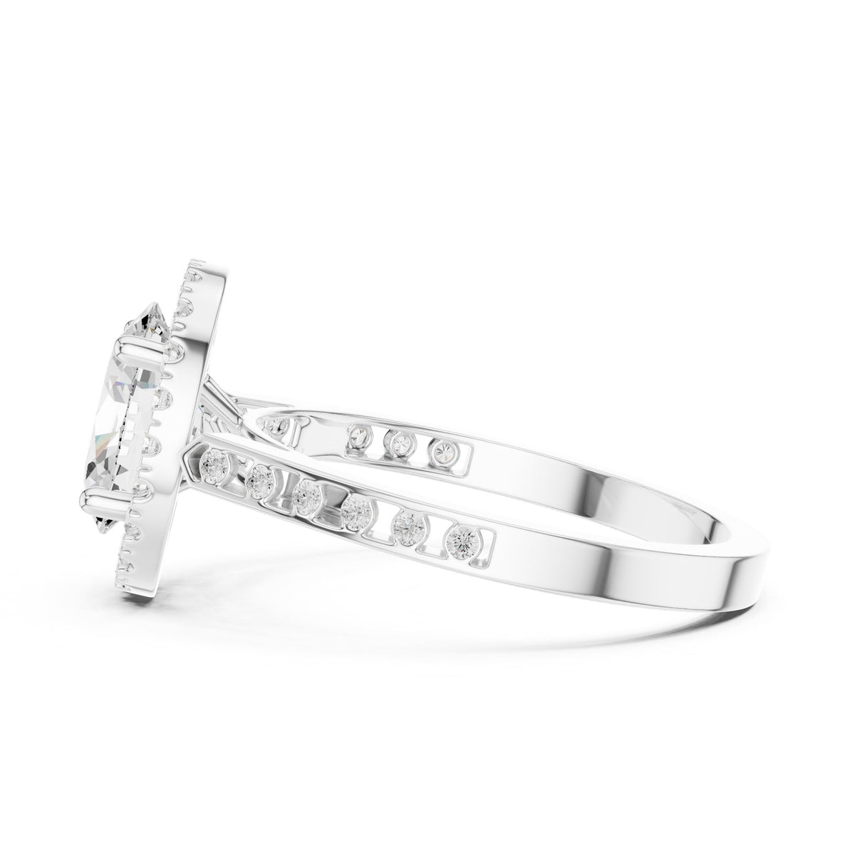 Oval Halo Lab Grown Diamond Engagement Ring