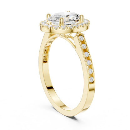 Oval Halo Lab Grown Diamond Engagement Ring