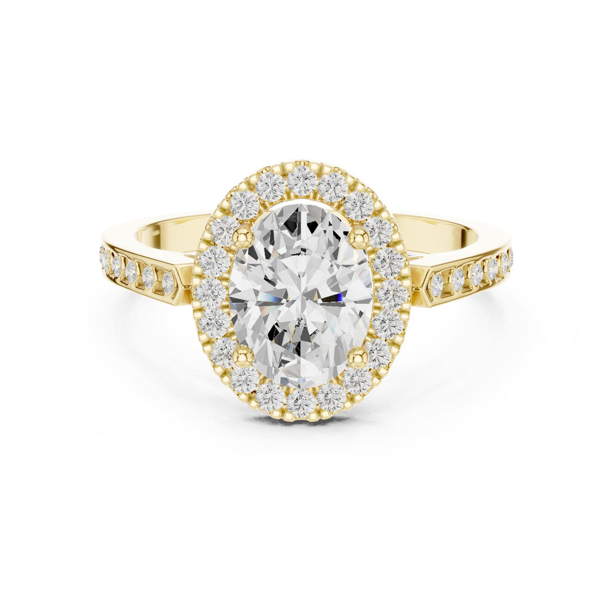 Oval Halo Lab Grown Diamond Engagement Ring