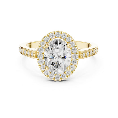 Oval Halo Lab Grown Diamond Engagement Ring