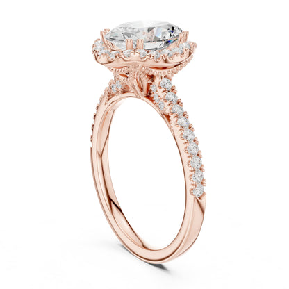 Oval Halo Lab Grown Diamond Engagement Ring