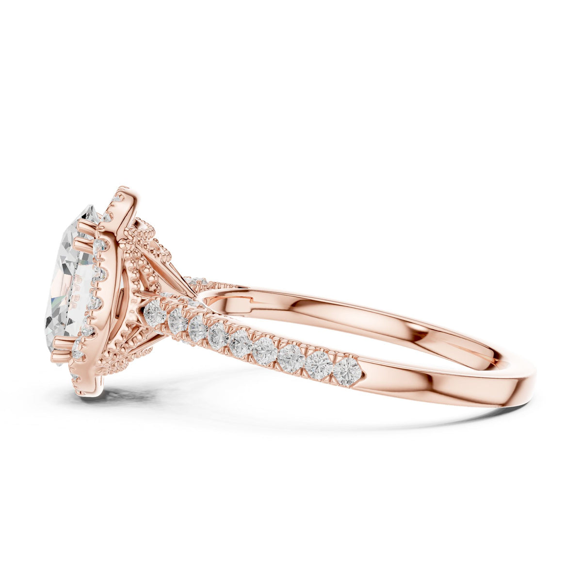 Oval Halo Lab Grown Diamond Engagement Ring