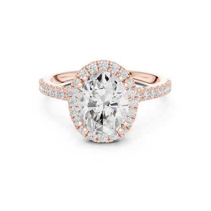 Oval Halo Lab Grown Diamond Engagement Ring