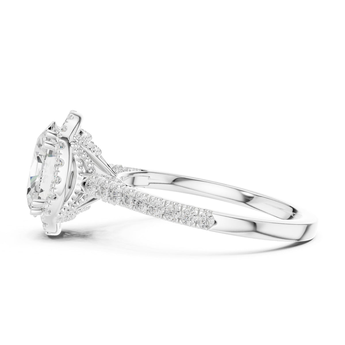 Oval Halo Lab Grown Diamond Engagement Ring