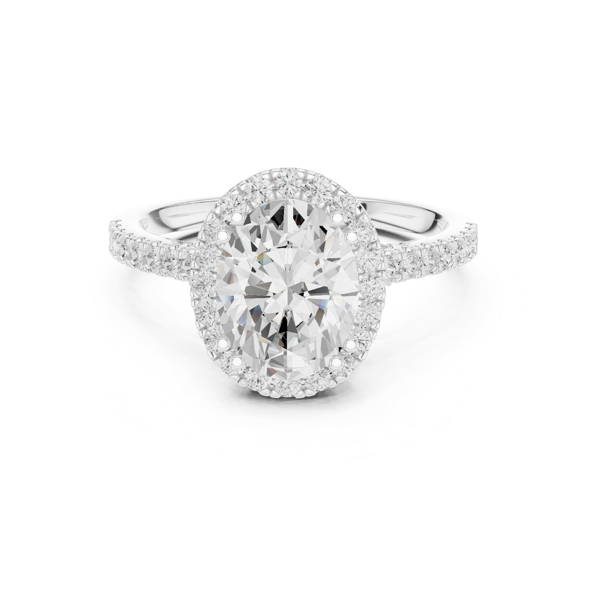 Oval Halo Lab Grown Diamond Engagement Ring