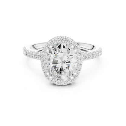 Oval Halo Lab Grown Diamond Engagement Ring