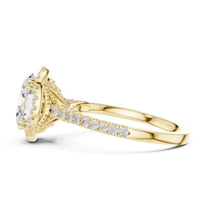 Oval Halo Lab Grown Diamond Engagement Ring