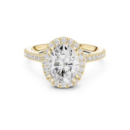 Oval Halo Lab Grown Diamond Engagement Ring
