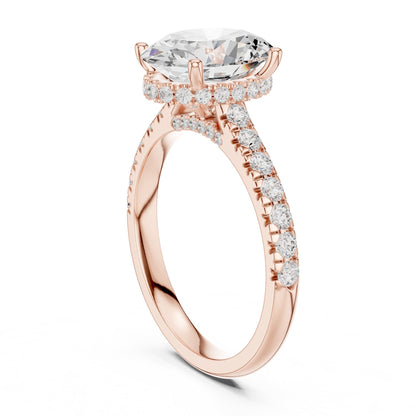 Oval Halo Lab Grown Diamond Engagement Ring