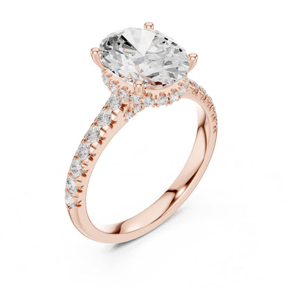 Oval Halo Lab Grown Diamond Engagement Ring