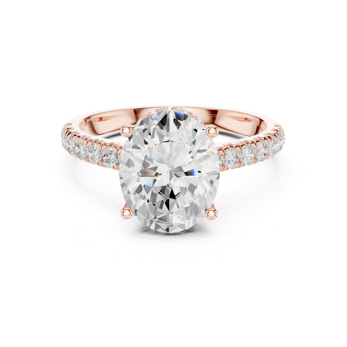 Oval Halo Lab Grown Diamond Engagement Ring