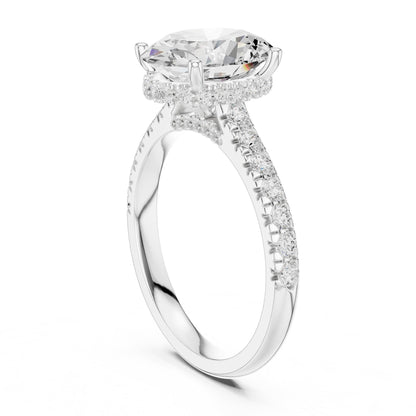 Oval Halo Lab Grown Diamond Engagement Ring
