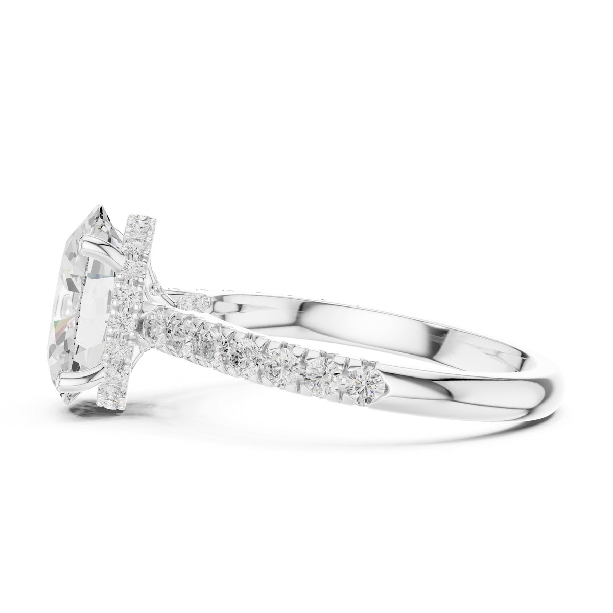 Oval Halo Lab Grown Diamond Engagement Ring