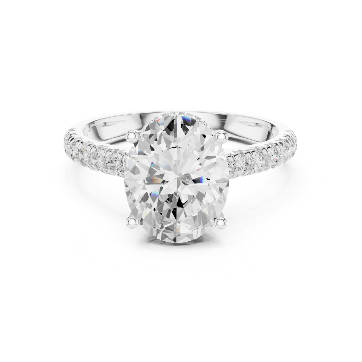 Oval Halo Lab Grown Diamond Engagement Ring